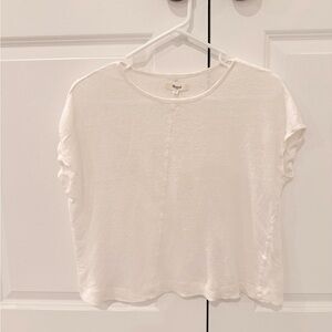 Madewell White Cropped Tee